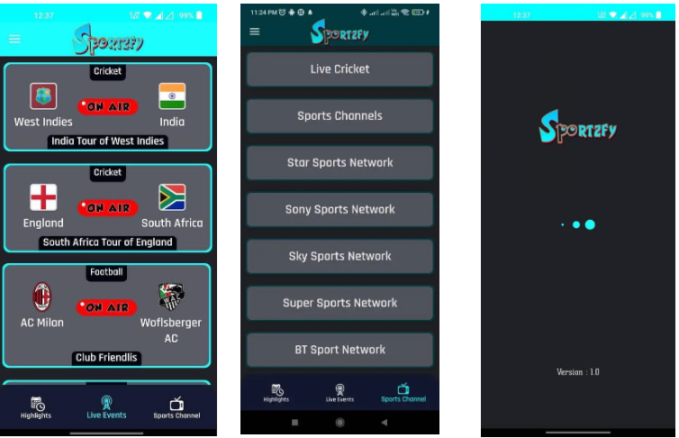 Features of Sportzfy Mod Apk